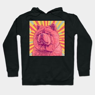 70s Chow Chow Vibes: Pastel Pup Parade Hoodie